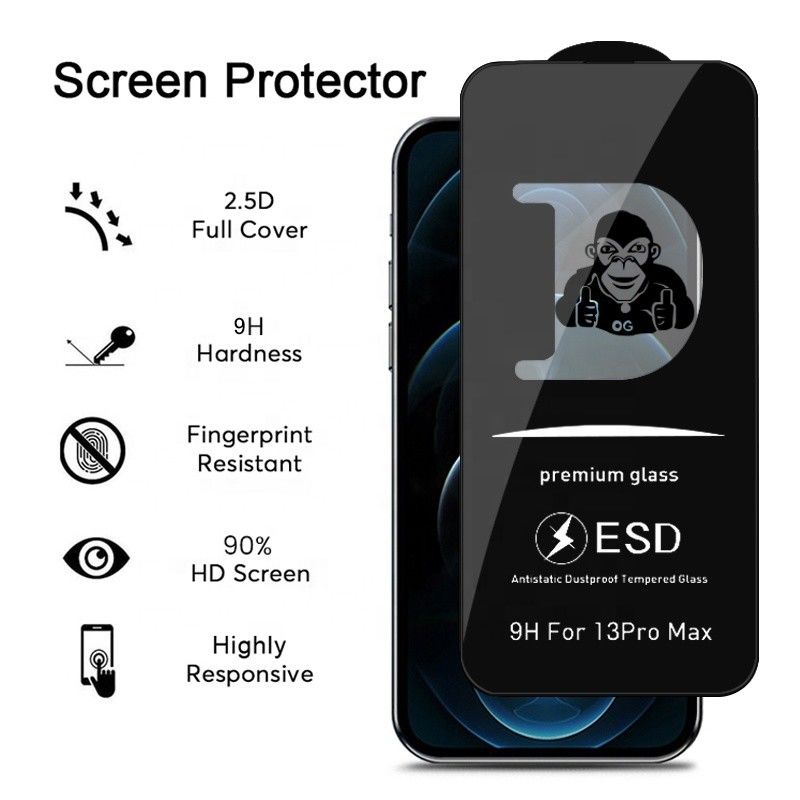 Esd Anti Static 3D Screen Protector For IPhone 11 12 13 Pro Max
